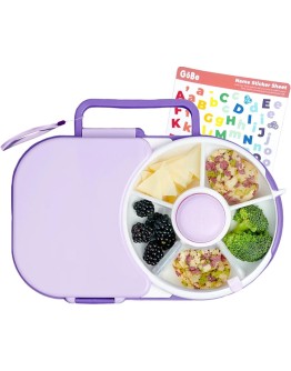 GOBE - 2in1 Lunchbox & Snack Spinner Sticker Edition - Grape Purple