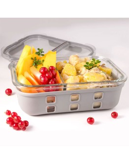 LEKKABOX - Glass Lunchbox with protective Cover - 900 ml