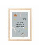 LEONIE VAN DER LAAN - Poster A4 Grafische quote - Keep going