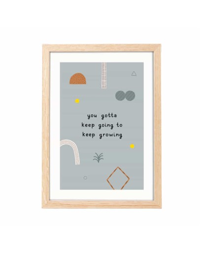 LEONIE VAN DER LAAN - Poster A4 Grafische quote - Keep going