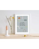 LEONIE VAN DER LAAN - Poster A4 Grafische quote - Keep going