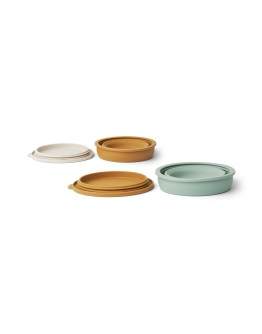 LIEWOOD - Dale foldable bowl set - Golden caramel multi mix