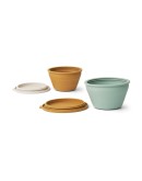 LIEWOOD - Dale foldable bowl set - Golden caramel multi mix