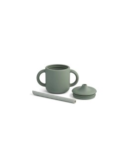 LIEWOOD - Cameron Sippy cup - Faune green/Dove blue mix