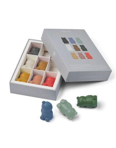 LIEWOOD - Wallace Mr Bear Crayons - 9 pack