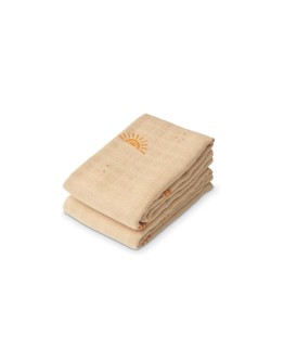 LIEWOOD - Lewis Muslin Cloth 2 pack - Sunset safari mix