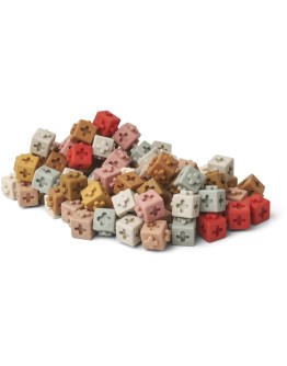 LIEWOOD - Links building blocks 50 pack - Dusty raspeberry multi mix