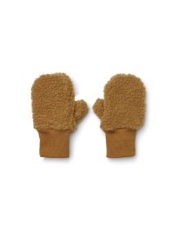 LIEWOOD - Coy pile mittens - Golden caramel