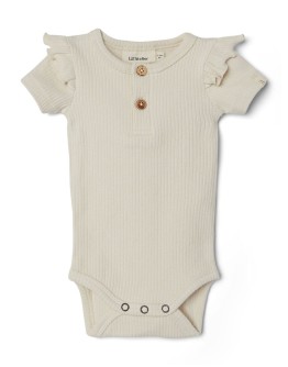 LIL ATELIER - Baby romper korte mouw ruches - Turtledove