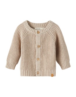 LIL ATELIER - Baby knit cardigan - Humus melange