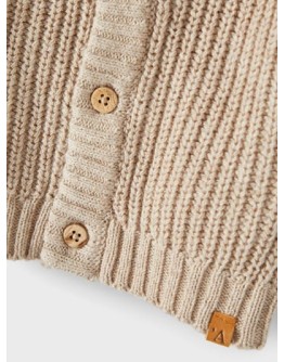 LIL ATELIER - Baby knit cardigan - Humus melange