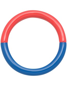 LULU COPENHAGEN - Color Ring Double Enemal - Orange/Coral - Blue