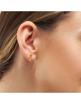 LULU COPENHAGEN - Earring Love U Dangling 1 pcs - Gold plated