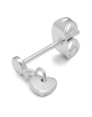 LULU COPENHAGEN - Earring Love U Dangling 1 pcs - Silver plated