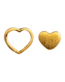 LULU COPENHAGEN - Earring pair Family Love brushed - Gold plated