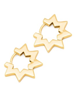 LULU COPENHAGEN - Star Hoops pair Gold plated