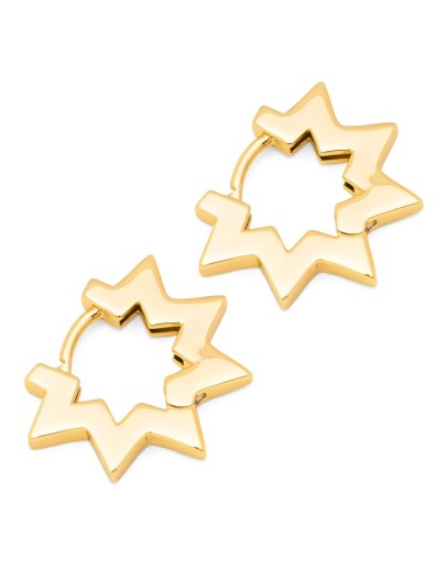 LULU COPENHAGEN - Star Hoops pair Gold plated