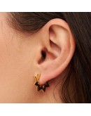 LULU COPENHAGEN - Star Hoops pair Gold plated