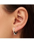 LULU COPENHAGEN - Star Hoops pair Silver plated