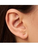 LULU COPENHAGEN - Earring Sunrise brushed 1 pcs gold plated