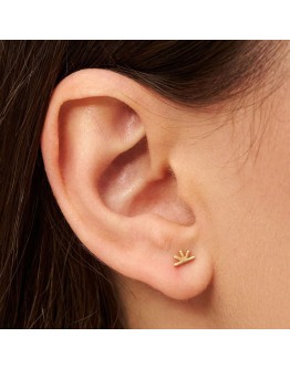 LULU COPENHAGEN - Earring Sunrise brushed 1 pcs gold plated