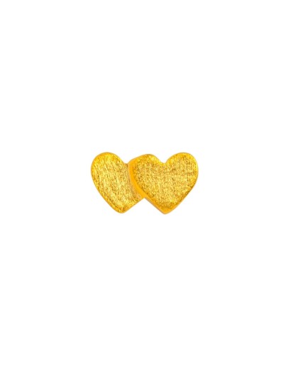 LULU COPENHAGEN - Earring Domino Hearts 2 - 1 pcs - Gold plated