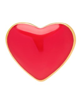LULU COPENHAGEN - Earring Love U 1 pcs - Hot coral
