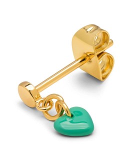 LULU COPENHAGEN - Earring Love U Dangling 1 pcs - Light Green LULU COPENHAGEN - Earring Love U Dangling 1 pcs - Light Green