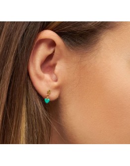 LULU COPENHAGEN - Earring Love U Dangling 1 pcs - Light Green LULU COPENHAGEN - Earring Love U Dangling 1 pcs - Light Green