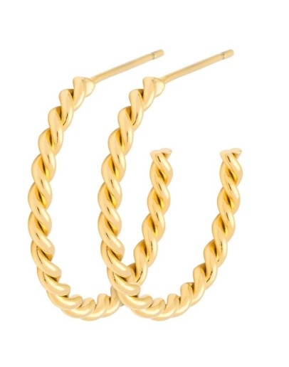 LULU COPENHAGEN - Twisted Hoops pair - Gold plated