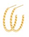 LULU COPENHAGEN - Twisted Hoops pair - Gold plated