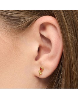 LULU COPENHAGEN - Rose earring 1 pcs Gold plated