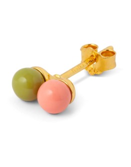 LULU COPENHAGEN - Double color ball 1 pcs - Burnt Coral/Willow Green