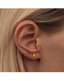 LULU COPENHAGEN - Earring Confetti 1 pcs gold plated - Yellow