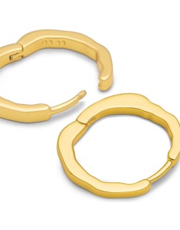 LULU COPENHAGEN - Organic Hoops Pair Gold plated