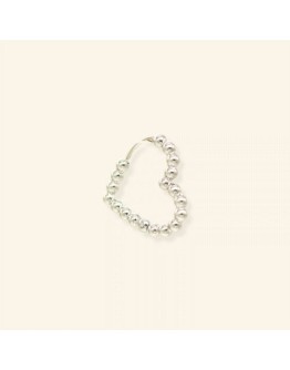 MABLE - Oorbel  Bubbly Heart - Zilver