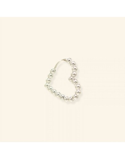 MABLE - Oorbel  Bubbly Heart - Zilver