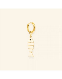 MABLE - Oorbel Tiny Fish - White