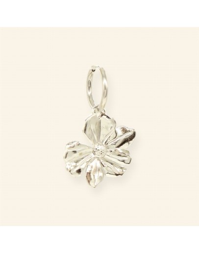 MABLE - Oorbel Statement flower - zilver