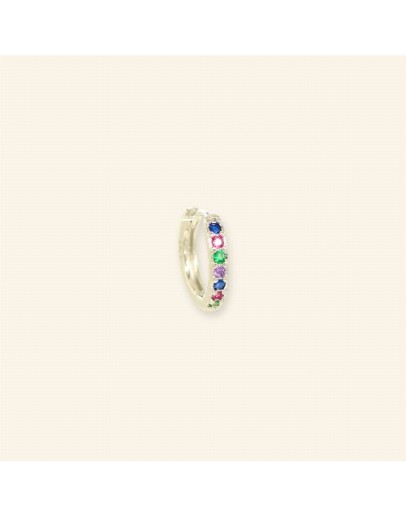 MABLE - Oorbel  Disco Rhinestone oorbel - zilver