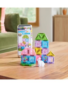 MAGNA TILES - Spring Garden microMAGS - 24 Piece Travel Set