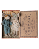 MAILEG - Mum and dad mice in cigarbox