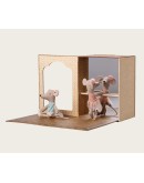 MAILEG - Ballet mice in dance studio, Little sister and brother