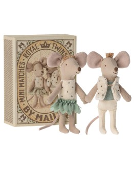 MAILEG - Royal twins Mice - Little sister and brother in box