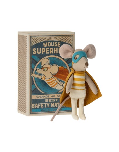 MAILEG - Super Hero mouse, Little brother in mathcbox