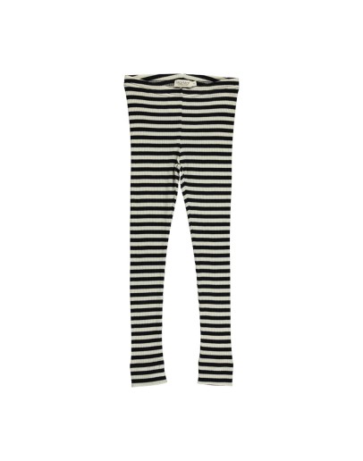MARMAR COPENHAGEN - Legging modal stripes - Black/Off white