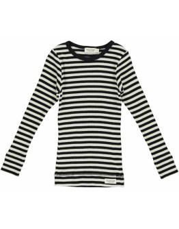 MARMAR COPENHAGEN - Longsleeve Modal Stripes Tee - Black/Off white