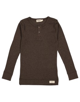 MARMAR COPENHAGEN - Longsleeve Modal - Deep Choco Melange