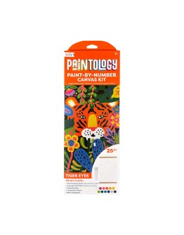 OOLY - Paintology Paint By Number Canvas Kit – Tiger Eyes