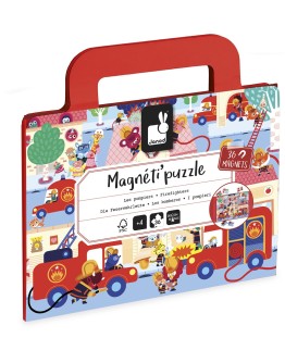 JANOD - Magnetipuzzel - Brandweer - 36 stukjes